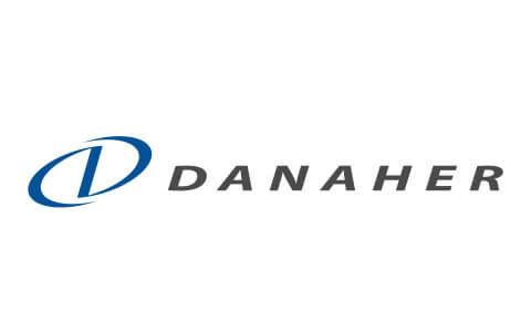 Danaher-Logo: Danaher ist eine von zehn Wasseraktien, die auf grün-bullisch.de vorgestellt werden.