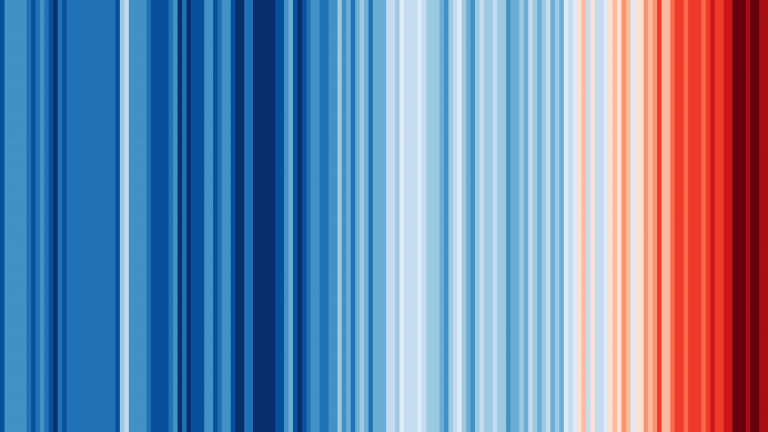 Region: GLOBE | Date Range: 1850-2022 | Data Source: UK Met Office | Creator: Ed Hawkins